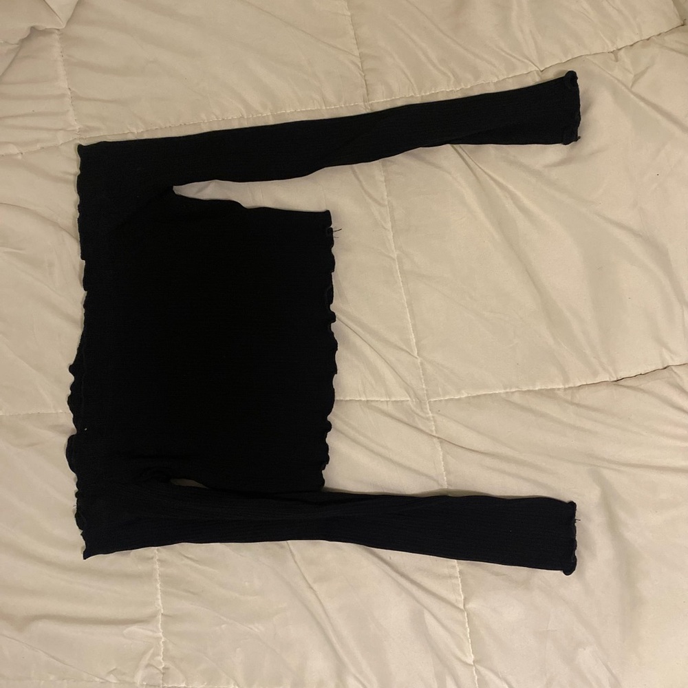 Kids Black Ribbed Bottoms